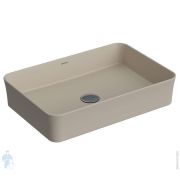 Раковина накладная BERGES Ego SL 181079 прямоуг., 550х380х115 без отв. под смеситель, мат. жасмин