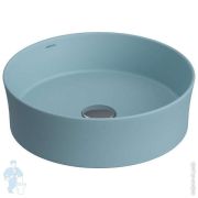 Раковина накладная BERGES Ego SL 181291 круглая 380х115 без отв. под смеситель, мат. голубой