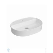 Раковина накладная BERGES Ego SL 182016 овальная, 600х450х115 с отв. под смеситель, белая
