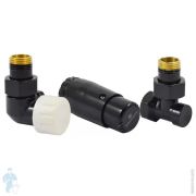 SCHLOSSER Комплект термостатический осевой левый Standard Mini DN15 1/2x1/2 602200067 Ral 9005 matt