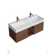 Тумба под раковину KERAMA MARAZZI GRANDE подвесная с 2 ящика и ниша,1190х480х373 орех GR.120.2SNUT
