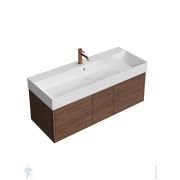 Тумба под раковину KERAMA MARAZZI GRANDE подвесная с 3 ящиками,1190х480х373 орех GR.120.3SNUT