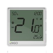 Терморегулятор ENGO универсальный, с модулем Zigbee, 230В, датчик влажности, белый, EONE230W