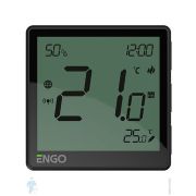 Терморегулятор ENGO универсальный, с модулем Zigbee, 230В, датчик влажности, черный, EONE230B
