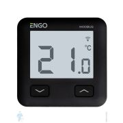 Терморегулятор ENGO Wi-Fi с MODBUS, 230В, встраиваемый, черный, E10-MBUSB