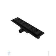 Душевой лоток toHit Tray 400x100x75-95 комбинир, горизонтальный выпуск, c решеткой, черный TH10-014002
