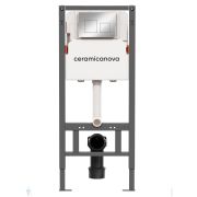 Инсталляция Сeramicanova Balance 500х1125 с кнопкой смыва Square,креплениями,хром глянц. CN121002CH