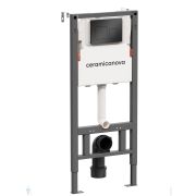 Инсталляция Сeramicanova Balance 500х1125 с кнопкой смыва Square,креплениями,черный мат. CN121002MB