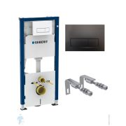GEBERIT Duofix Комплект с клавишей Delta50, чёрный глянцевый, 458.128.DW.1