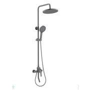 Душевая система Aquatek Лугано AQ2740BGM для ванны/душа, однозахватный, верх./руч. душ, сталь оруж