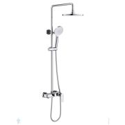 Душевая система Aquatek Бетта AQ2140CR для ванны/душа, однозахватный, верхний/ручной душ, цвет: хром