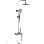 Душевая система Aquatek Бетта AQ2140BGM для ванны/душа, однозахватный, верх./руч. душ, сталь оруж