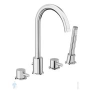 Смеситель Damixa Scandinavian Pure на борт ванны, на 4 отверстия, хром 360400000