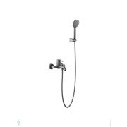 Смеситель для ванны/душа Aquatek Европа AQ1349BGM настенный, с душевым гарнитуром, сталь оружейная