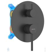 Смеситель для ванны/душа Aquatek Европа AQ1347MB встраиваемый, 3 режима, однозахватный, черный мат