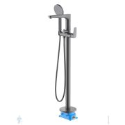 Смеситель для ванны/душа Aquatek Бетта AQ1145BGM напольный, однозахватный, с руч. душем, сталь оруж