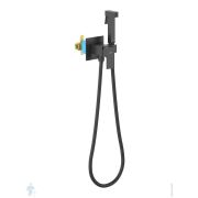 Набор с гигиеническим душем Aquatek Либра AQ1022MB встраиваемый, 1 отв., однозахватный, черный мат