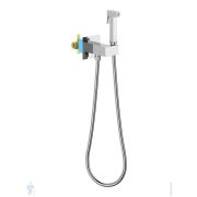 Набор с гигиеническим душем Aquatek Лира AQ1025CR встраиваемый, 1 отв., однозахватный, цвет: хром