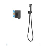 Набор с гигиеническим душем 4в1 Aquatek Либра AQ1619MB встраиваемый, однозахватный, черный матовый