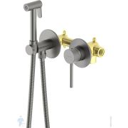Набор с гигиеническим душем Aquatek Европа AQ1319BGM встраиваемый, 2 отв., однозахват., сталь оруж
