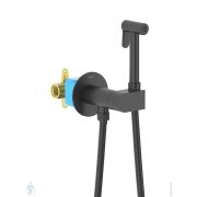 Набор с гигиеническим душем Aquatek Оберон AQ1024MB встраиваемый, 1 отв., однозахватный, черный мат