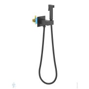 Набор с гигиеническим душем Aquatek Лира AQ1025MB встраиваемый, 1 отв., однозахватный, черный мат