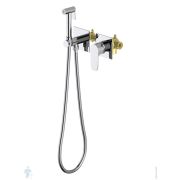 Набор с гигиеническим душем Aquatek Оберон AQ1220CR встраиваемый, 2 отв., однозахватный, цвет: хром