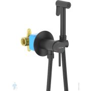 Набор с гигиеническим душем Aquatek Европа AQ1021MB встраиваемый, 1 отв., однозахватный, черный мат