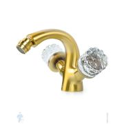 Смеситель Boheme Crystal 316-CRST для биде, на 1 отверстие, двухзахватный, бронза