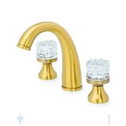 Смеситель Boheme Crystal 317-CRST для раковины, на 3 отверстия, двухзахватный, бронза