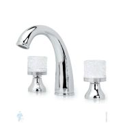 Смеситель Boheme Crystal 277-CRST для раковины, на 3 отверстия, двухзахватный, хром
