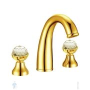 Смеситель Boheme Imperiale 337 для раковины, на 3 отверстия, двухзахватный, золото