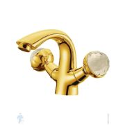 Смеситель Boheme Imperiale 331 для раковины, на 1 отверстие, двухзахватный, золото
