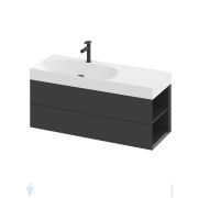 Тумба под умывальник RAVAK SD Lite 1200 R (1200х450х430) умывальник слева, черный X000001892