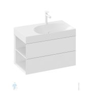 Тумба под умывальник RAVAK SD Lite 800 L (800х450х430) умывалыник справа, белый глянец X000001873