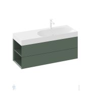 Тумба под умывальник RAVAK SD Lite 1200 L (1200х450х430) умывальник справа, зеленый X000001882