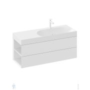 Тумба под умывальник RAVAK SD Lite 1200 L (1200х450х430) умывальник справа, белый глянец X000001879
