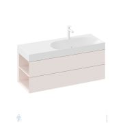 Тумба под умывальник RAVAK SD Lite 1200 L (1200х450х430) умывальник справа, розовый X000001884