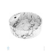 Раковина накладная toHit Ogma D40 400x400x140 белый мрамор TH03-0401404