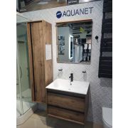 Уценка! Комплект мебели Aquanet Lino: зеркало с подсветкой, тумба с раковиной, пенал