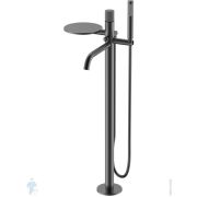 Смеситель Boheme Stick 129-GM.3 для ванны/душа, напольный, однозахв, с ручным душем, графит