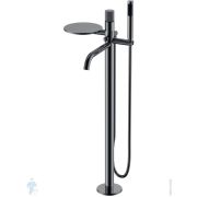 Смеситель Boheme Stick 129-SGM.3 для ванны/душа, напольный, однозахв, с ручным душем, графит гл