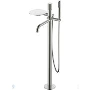 Смеситель Boheme Stick 129-NB.2 для ванны/душа, напольный, однозахв, с ручным душем, никель браш