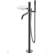 Смеситель Boheme Stick 129-SGM.2 для ванны/душа, напольный, однозахв, с ручным душем, графит гл