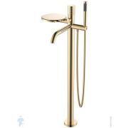 Смеситель Boheme Stick 129-GG для ванны/душа, напольный, с ручным душем, ручка:diamond, золото