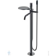 Смеситель Boheme Stick 129-SGM.4 для ванны/душа, напольный, однозахв, с ручным душем, графит гл