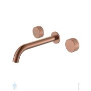 Смеситель Boheme Stick 152-2-CB.3 для раковины, встраиваемый, двухзахватный, ручки:linea,медь браш