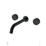 Смеситель Boheme Stick 152-2-B.3 для раковины, встраиваемый, двухзахватный, ручки:linea, черный