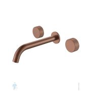 Смеситель Boheme Stick 152-2-BRB.3 для раковины, встраиваемый,двухзахватный, ручки:linea,бронза браш