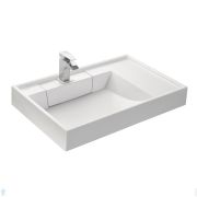 Уценка! Раковина Aquaton Рейн 80 1A72113KRW010 500x800x138 литой мрамор для стиральной машины, белая